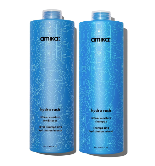 Amika Hydro Rush Intense Moisture Shampoo and Conditioner